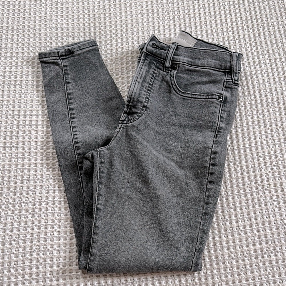 Everlane high rise black ankle jeans